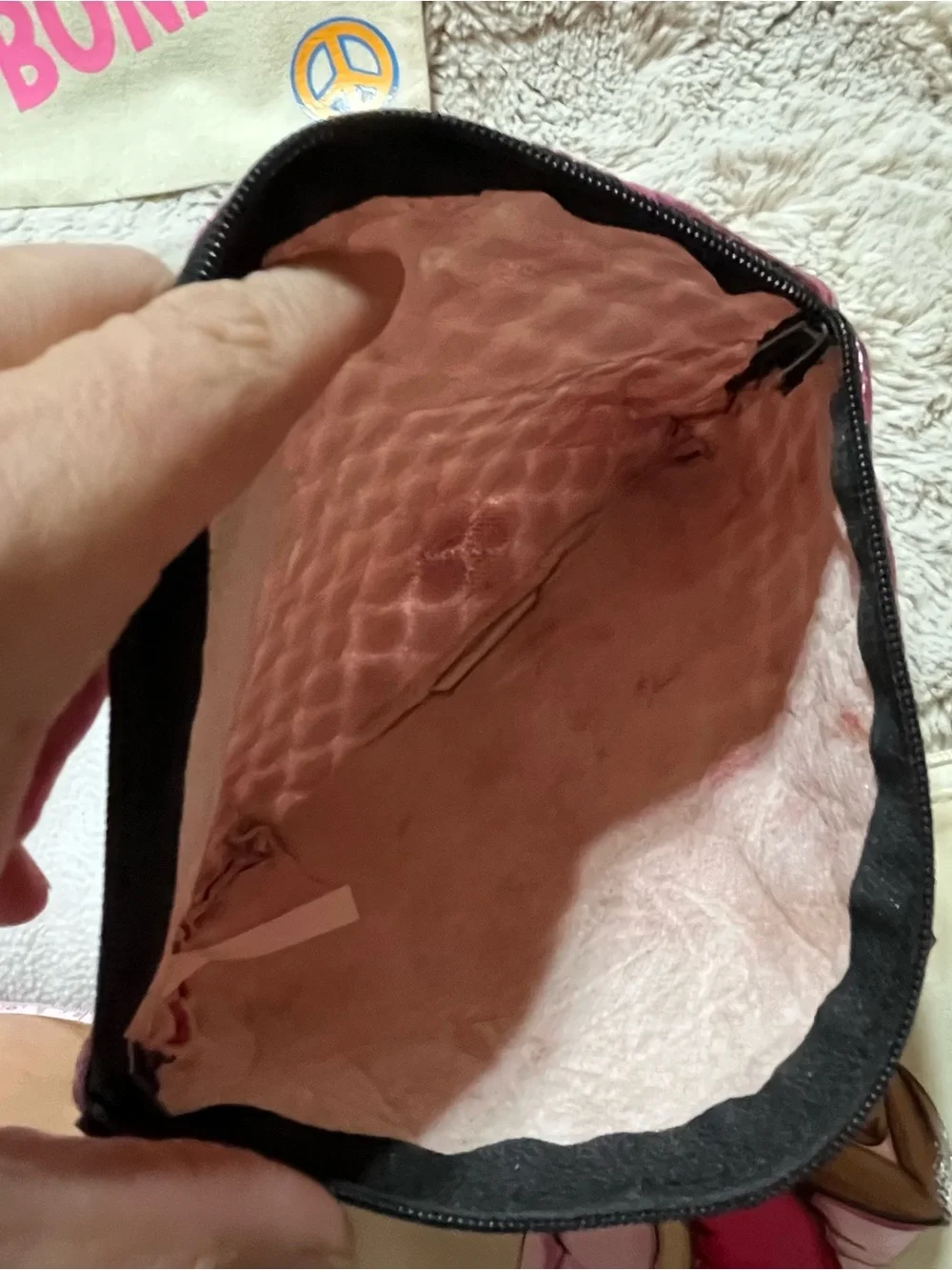 Makeup Bag Trio w/ Groovy Canvas Pouch, mermaid pouch 02-03R